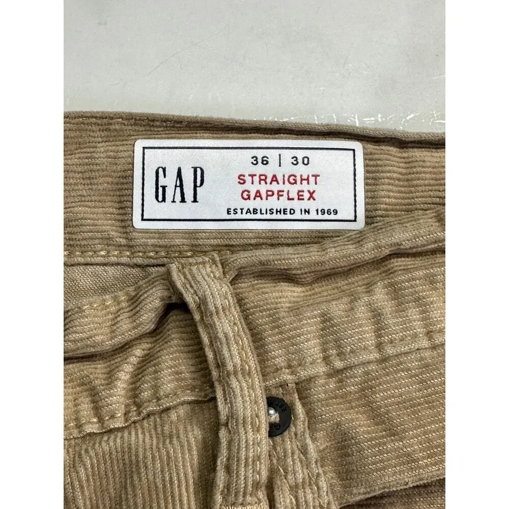 Gap Straight Gapflex Khaki Corduroy Pants, Men's 36